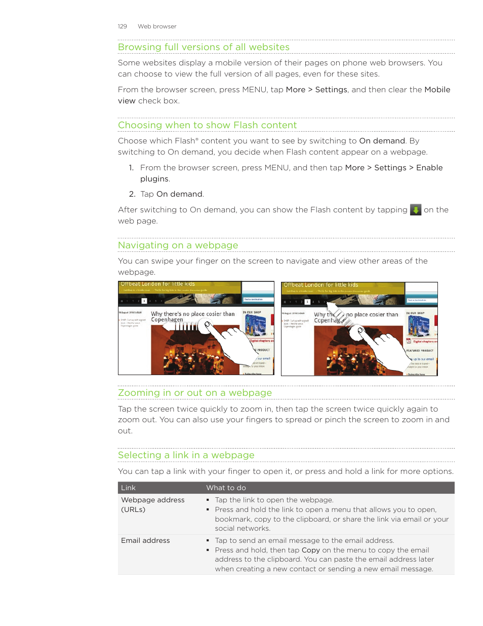 HTC Inspire 4G User Manual | Page 129 / 206