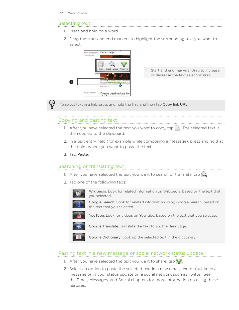 HTC Inspire 4G User Manual | Page 132 / 206