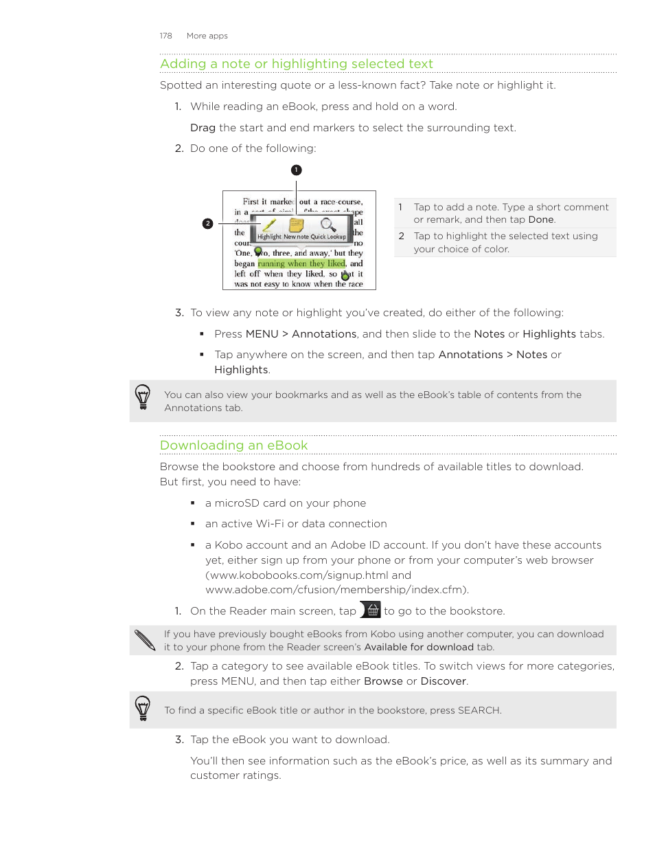 Downloading an ebook | HTC Inspire 4G User Manual | Page 178 / 206