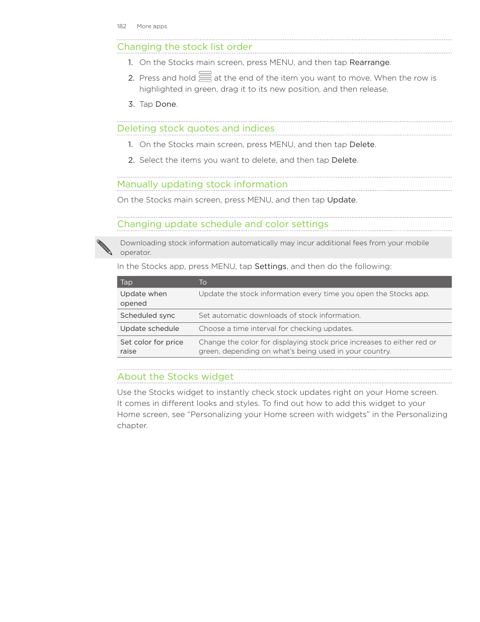 HTC Inspire 4G User Manual | Page 182 / 206