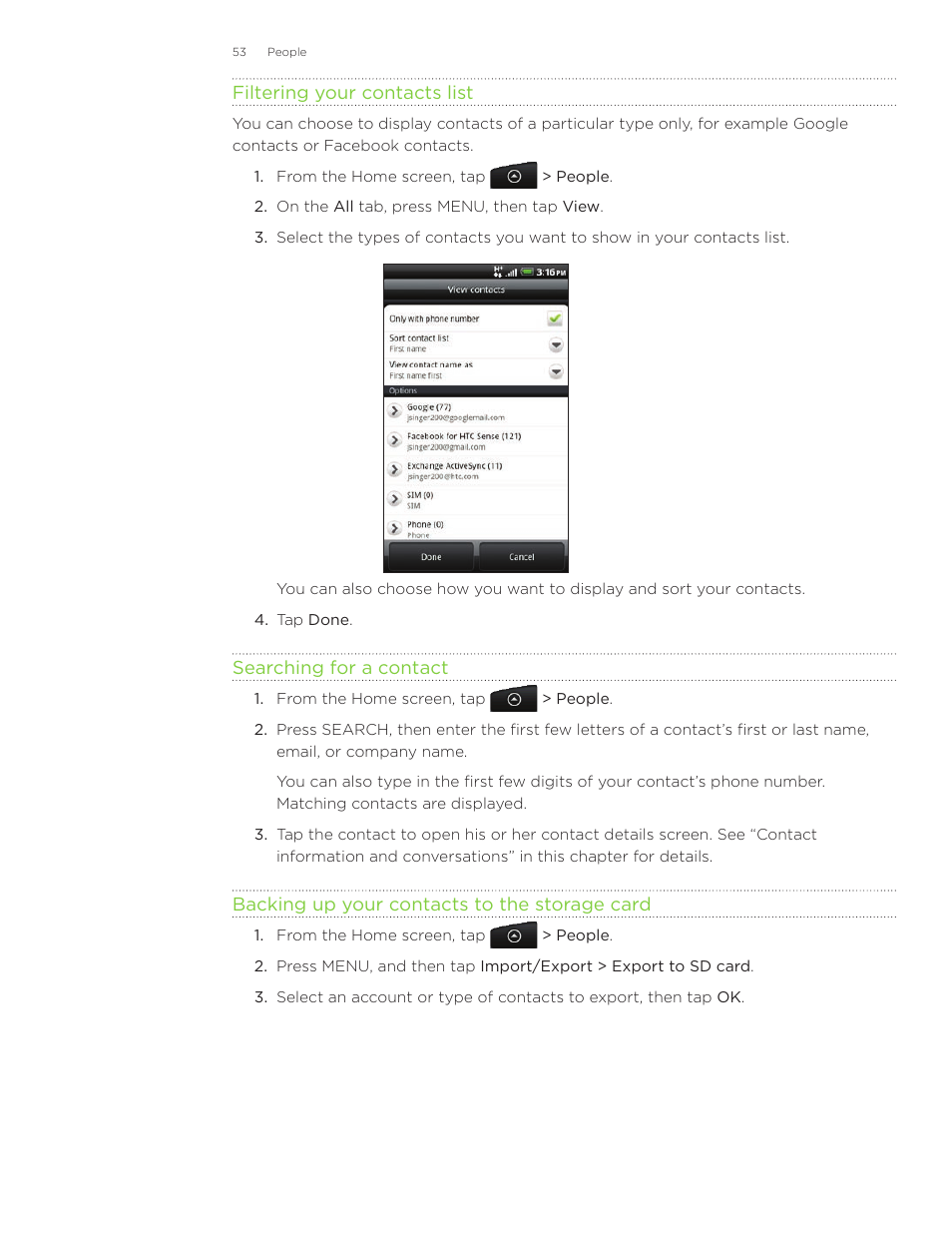 HTC Inspire 4G User Manual | Page 53 / 206