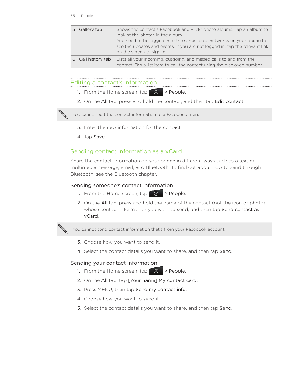 HTC Inspire 4G User Manual | Page 55 / 206