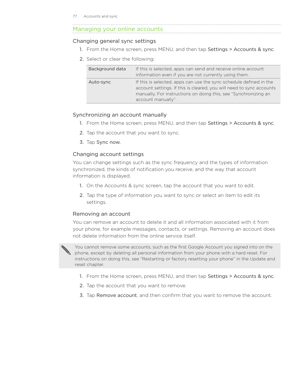 HTC Inspire 4G User Manual | Page 77 / 206