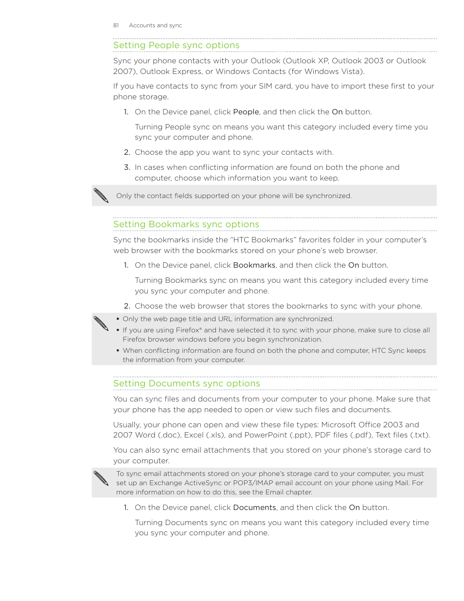 HTC Inspire 4G User Manual | Page 81 / 206