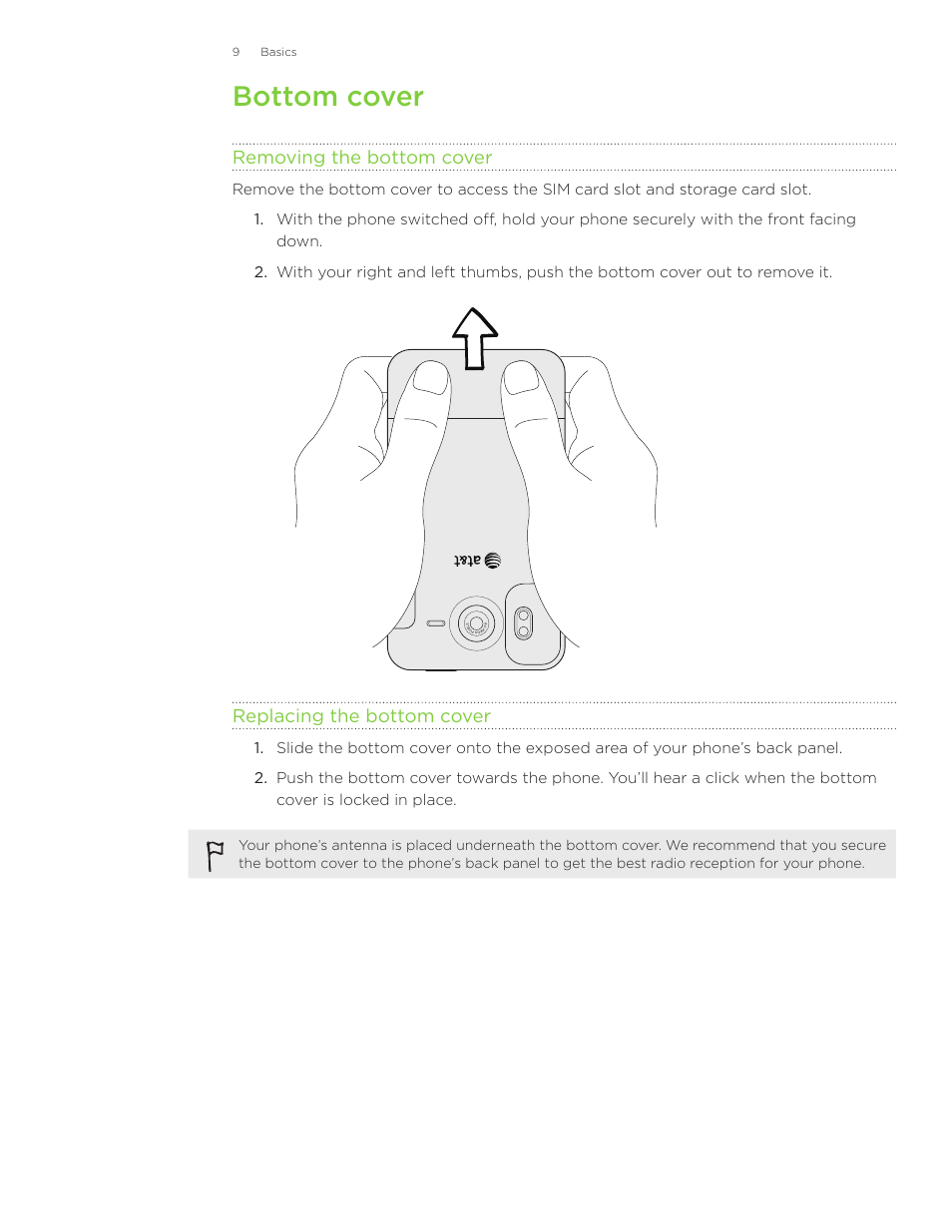 Bottom cover | HTC Inspire 4G User Manual | Page 9 / 206