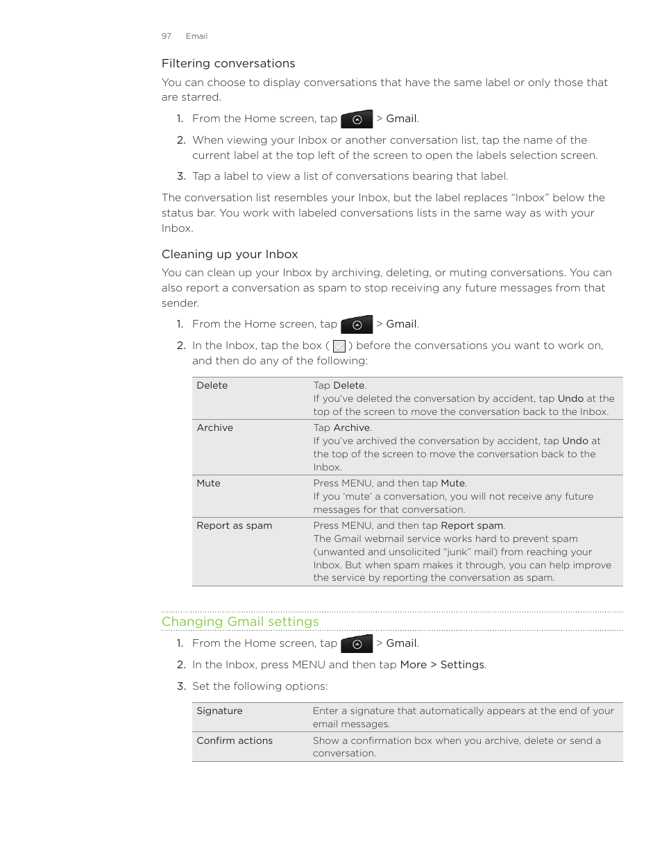 HTC Inspire 4G User Manual | Page 97 / 206