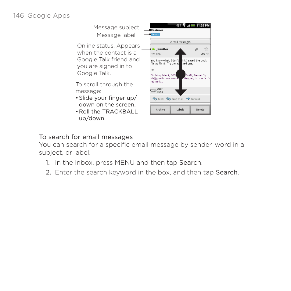 HTC DROID Eris PB00100 User Manual | Page 146 / 238