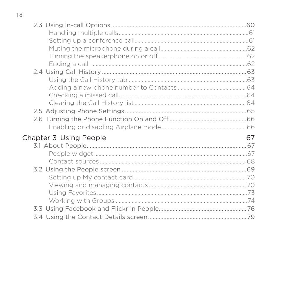 HTC DROID Eris PB00100 User Manual | Page 18 / 238