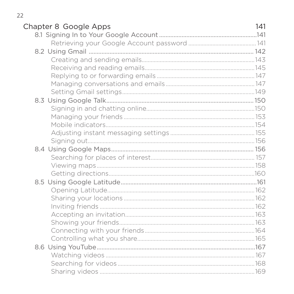 HTC DROID Eris PB00100 User Manual | Page 22 / 238