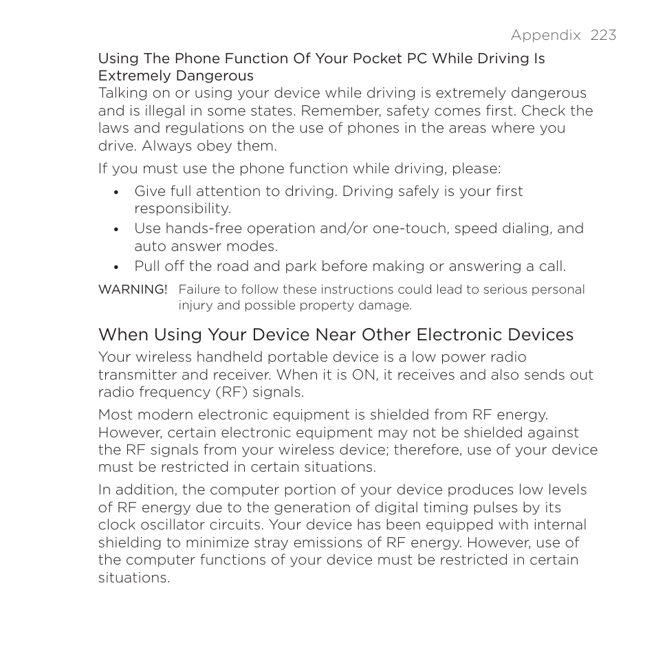 HTC DROID Eris PB00100 User Manual | Page 223 / 238