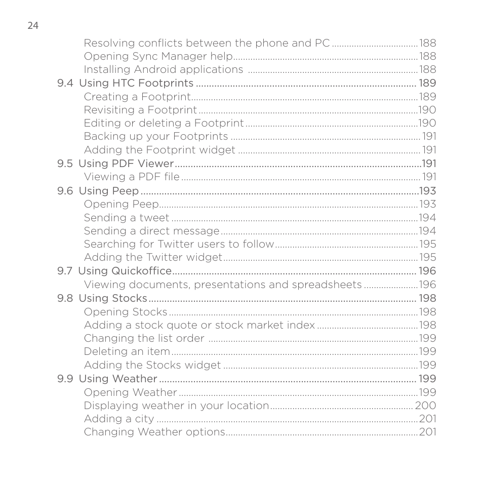 HTC DROID Eris PB00100 User Manual | Page 24 / 238