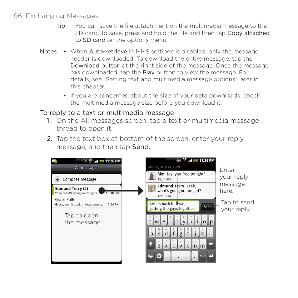 HTC DROID Eris PB00100 User Manual | Page 96 / 238