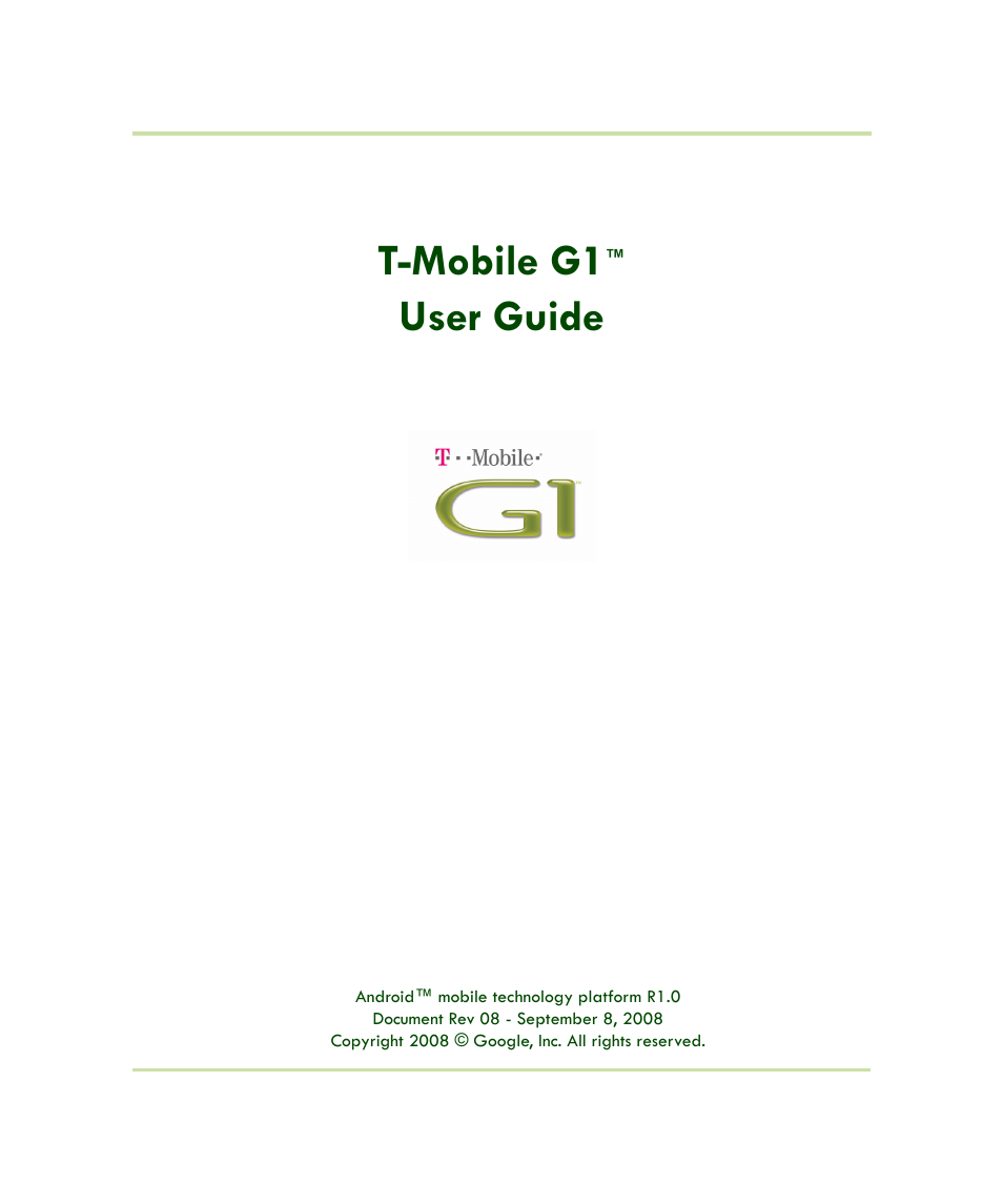 HTC G1 User Manual | 141 pages