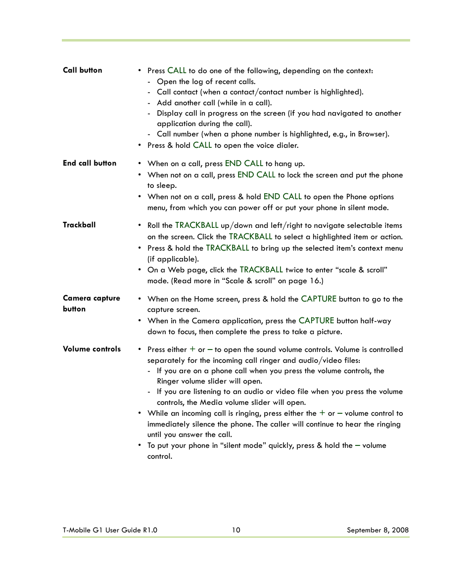 HTC G1 User Manual | Page 10 / 141