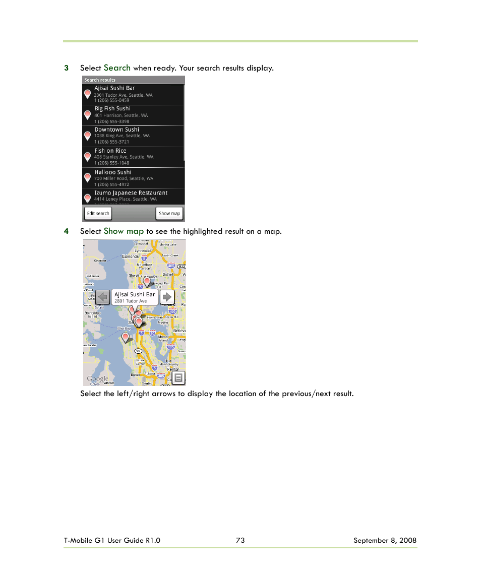HTC G1 User Manual | Page 73 / 141
