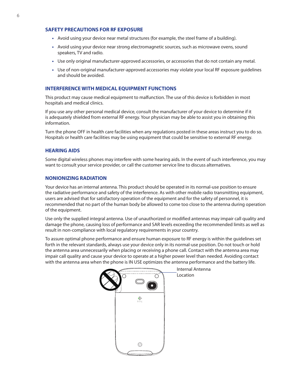 HTC IRIS100 User Manual | Page 6 / 114