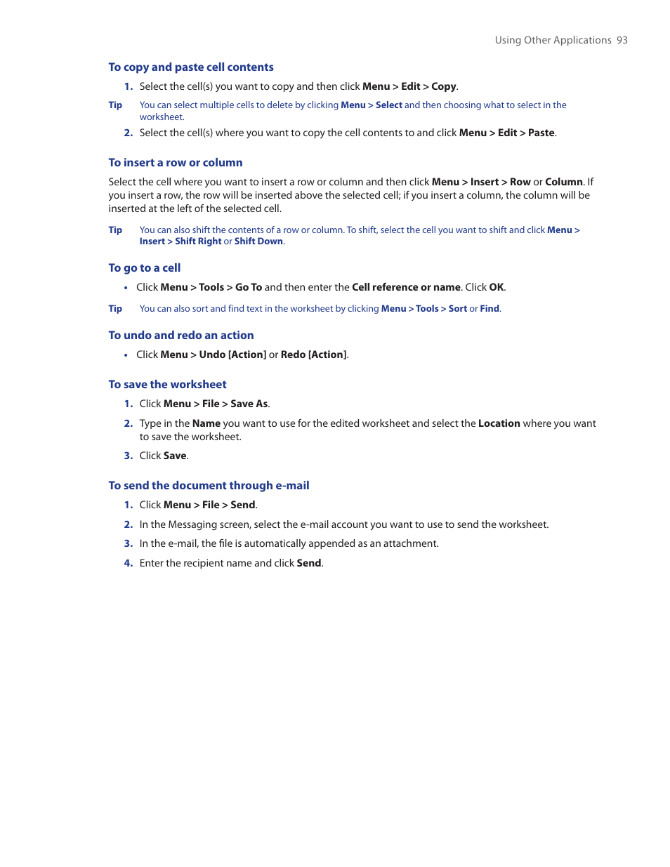HTC IRIS100 User Manual | Page 93 / 114