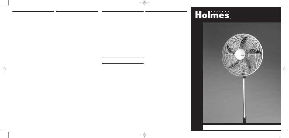 Holmes HASF2009 User Manual | 2 pages