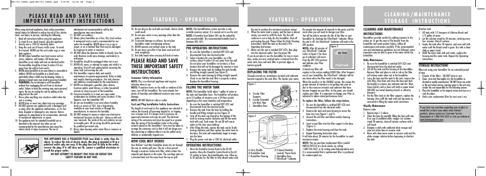 Holmes HM1701 User Manual | Page 2 / 2