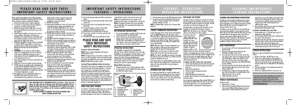 Holmes HM2408V User Manual | Page 2 / 2