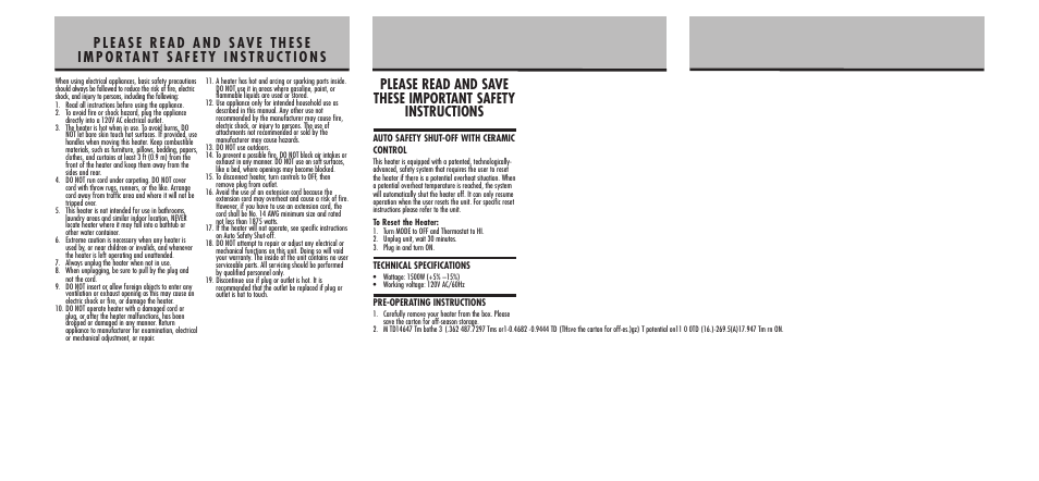 Holmes TCM16SIL User Manual | Page 2 / 2
