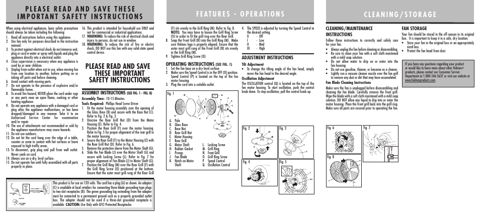 Holmes HAOF1616 User Manual | Page 2 / 2