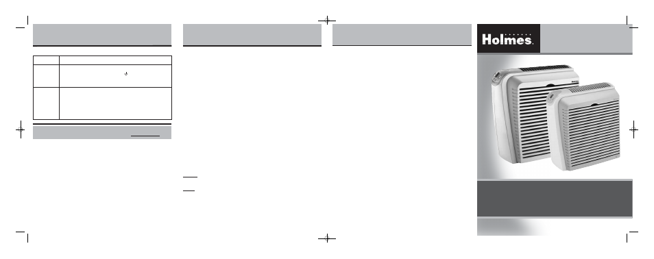 Holmes HAP756 User Manual | 2 pages