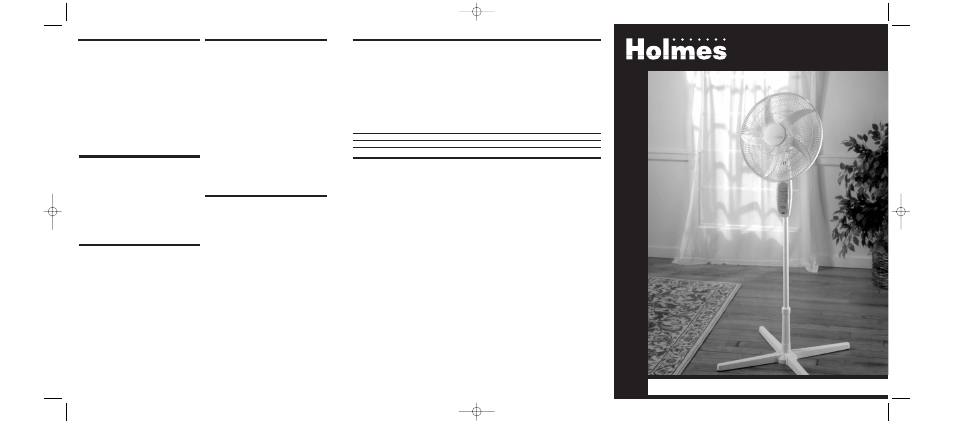 Remote control stand fan, Owner ’s guide, Please read and save these important instructions | Save this warranty information, Height adjustment, Fan blade cleaning, Fan head, base, and pole cleaning | Holmes HASF2018RC User Manual | Page 6 / 6