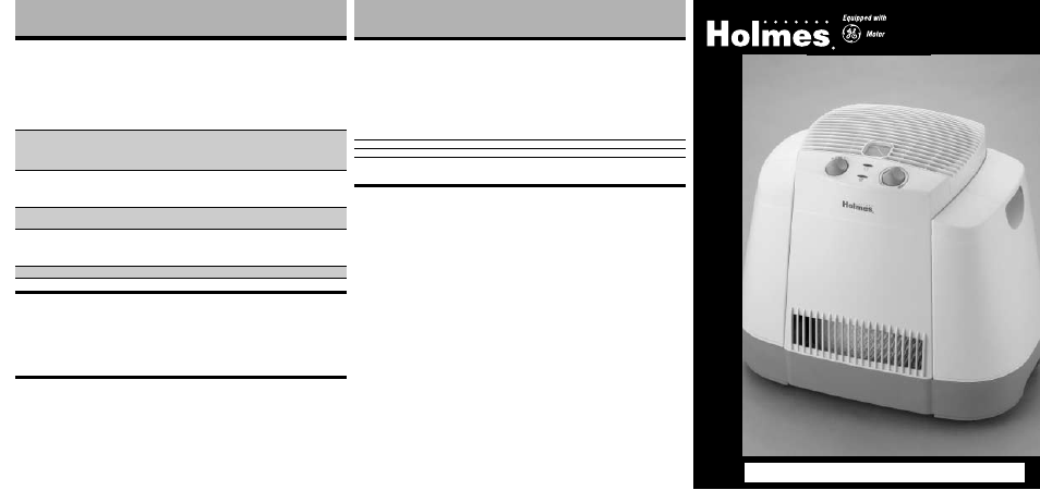 Holmes pmnHM3600 User Manual | 6 pages