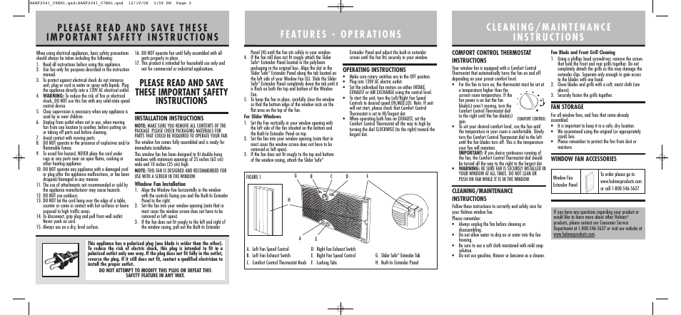 Holmes HAWF204109EM1 User Manual | Page 2 / 2