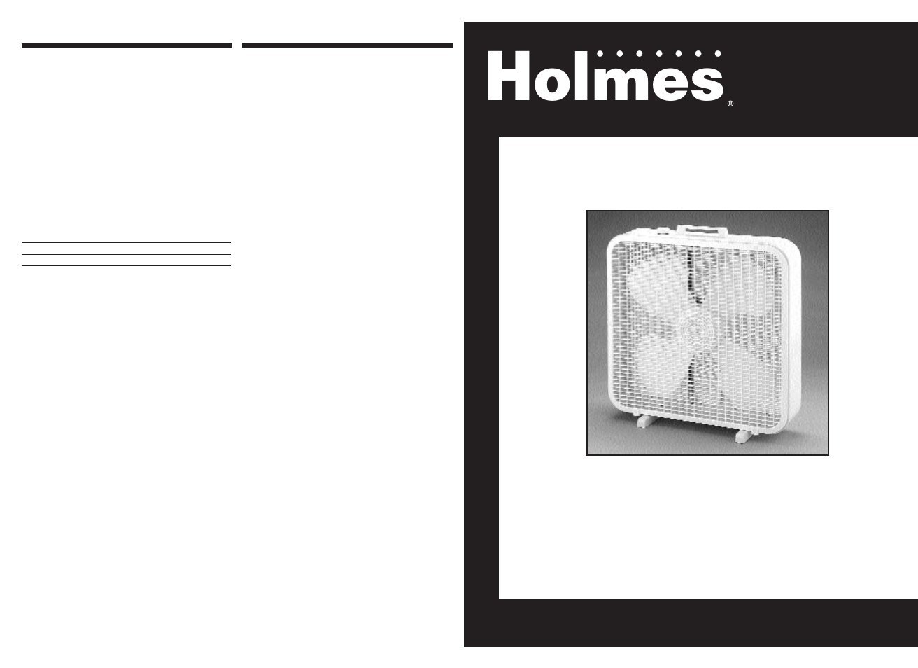Holmes HABF200 User Manual | 2 pages