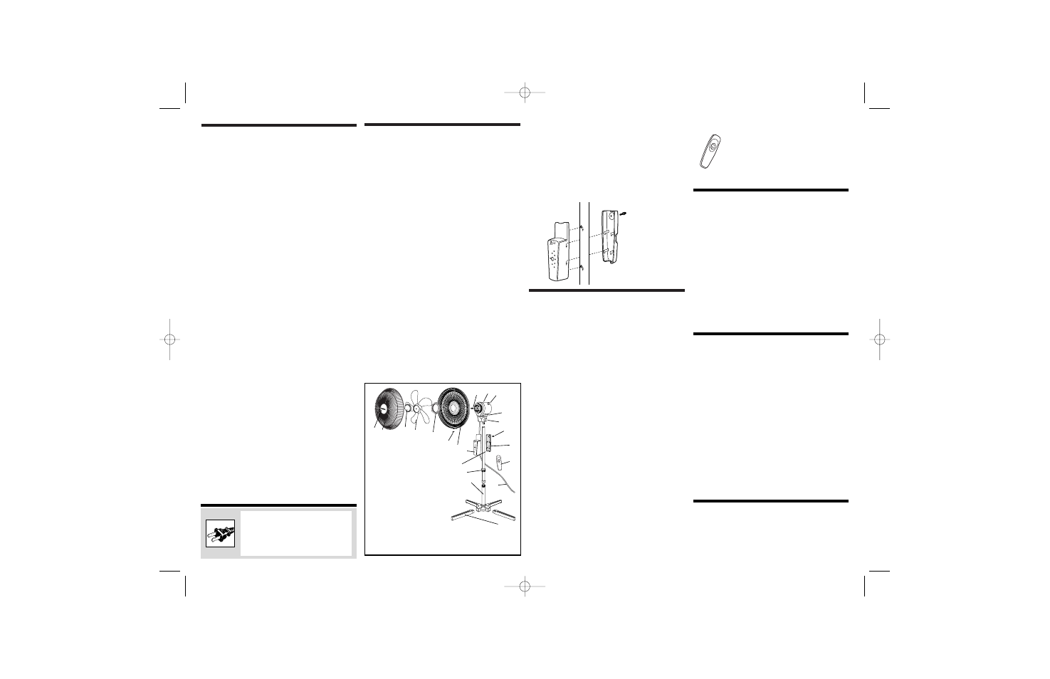 Operating instructions, Assembly instructions, Adjustment instructions | Cleaning/maintenance instructions, Fan storage | Holmes HASF1796RC User Manual | Page 2 / 4