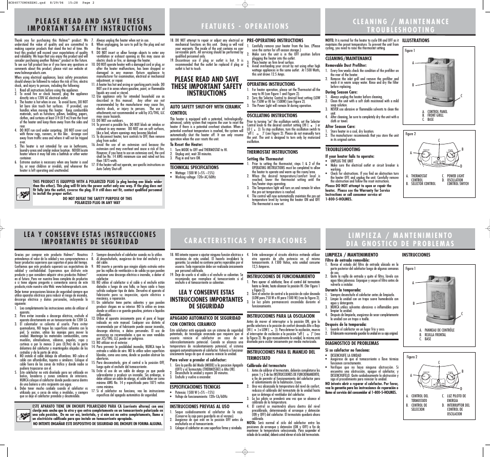 Holmes HCH4077 User Manual | Page 2 / 2