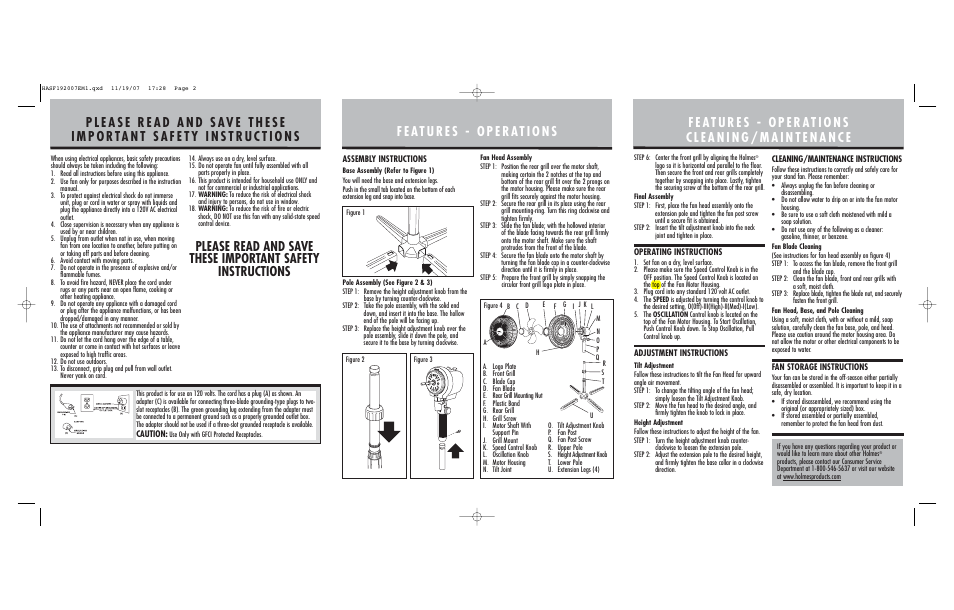 Holmes HASF1920 User Manual | Page 2 / 2