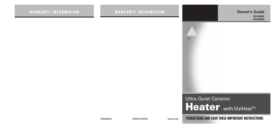 Holmes HCH4953 User Manual | 2 pages