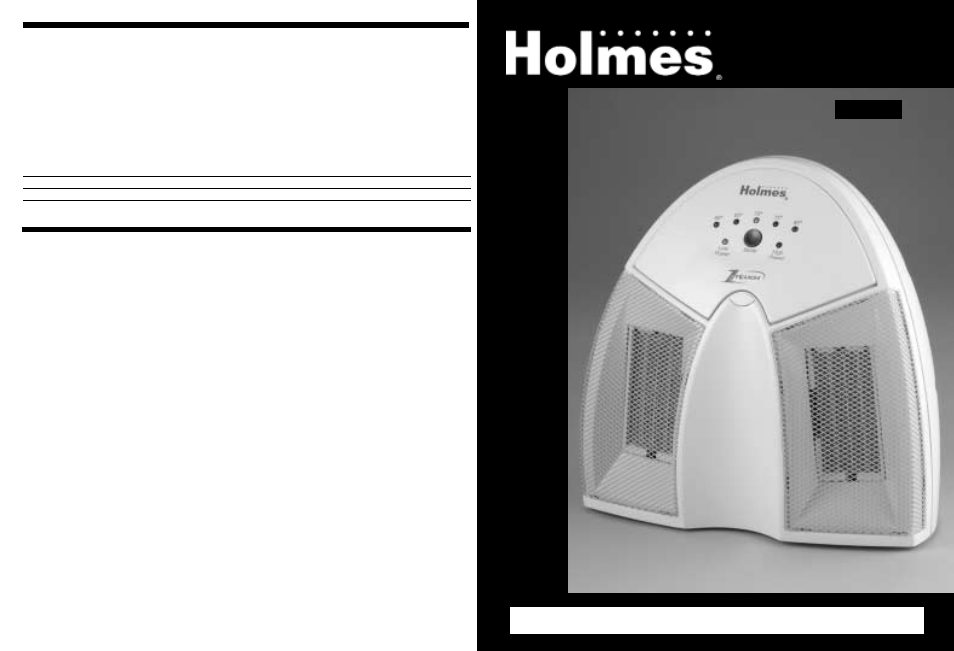 Twin ceramic heater, Owner ’s guide, Please read and save these important instructions | 1 touch | Holmes HCH41251 User Manual | Page 4 / 4