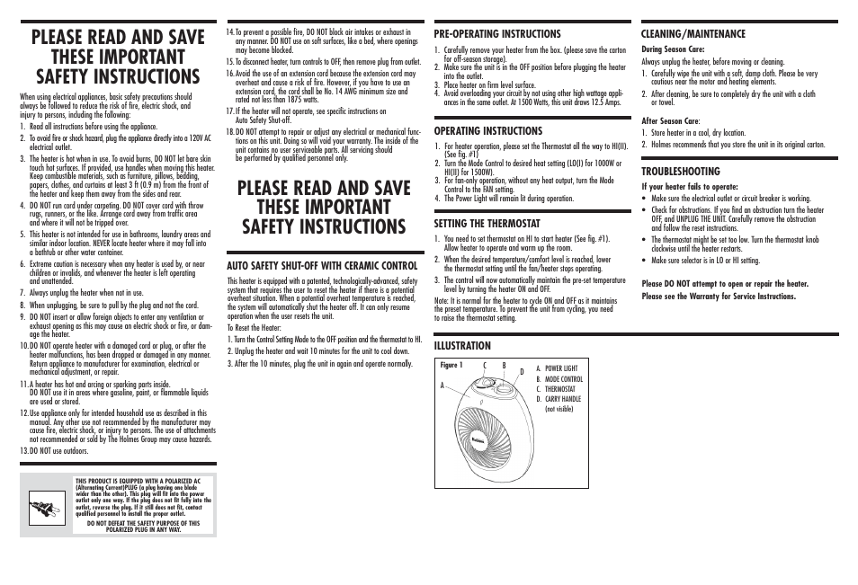 Holmes HFH411 User Manual | Page 3 / 4