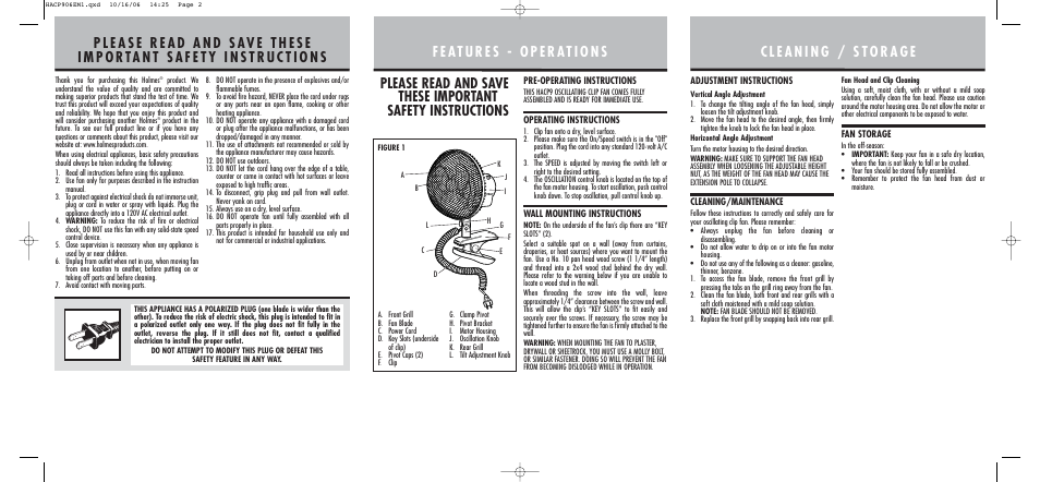 Holmes HACP9 User Manual | Page 2 / 2