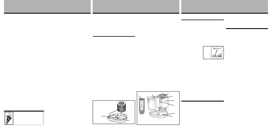 Cleaning and maintenance instructions, How cool mist works, Pre-operating instructions operating instructions | Replacing the filter, Storage instructions | Holmes HM1855 User Manual | Page 2 / 6