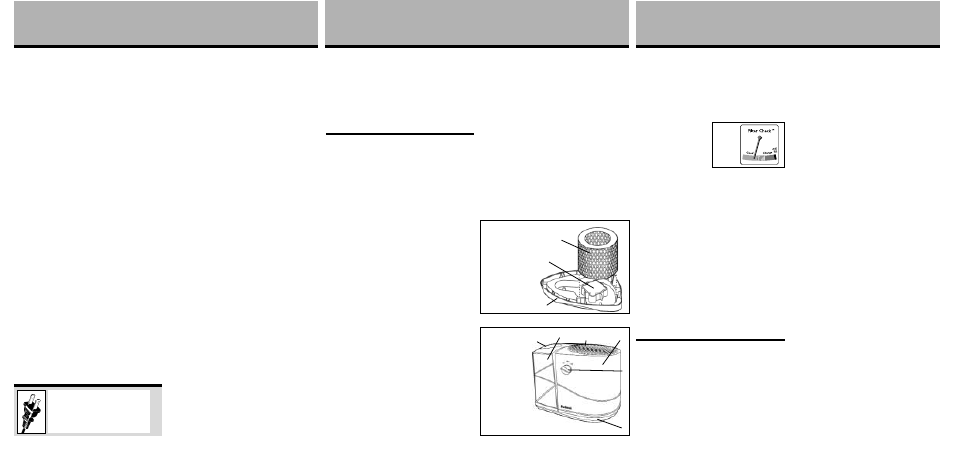 Replacing the filter, Cleaning and maintenance instructions, How cool mist works | Pre-operating instructions, Operating instructions, Storage instructions | Holmes HM1230 User Manual | Page 2 / 6