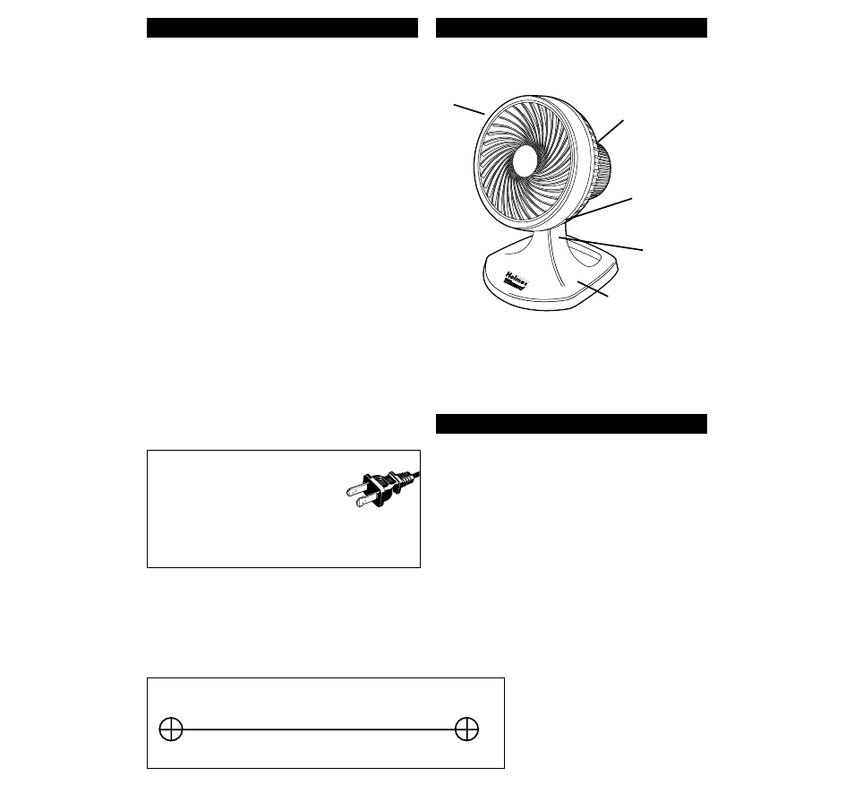 Important instructions, Assembly instructions, Operating instructions | Mounting location guide | Holmes HAOF-90 User Manual | Page 2 / 4