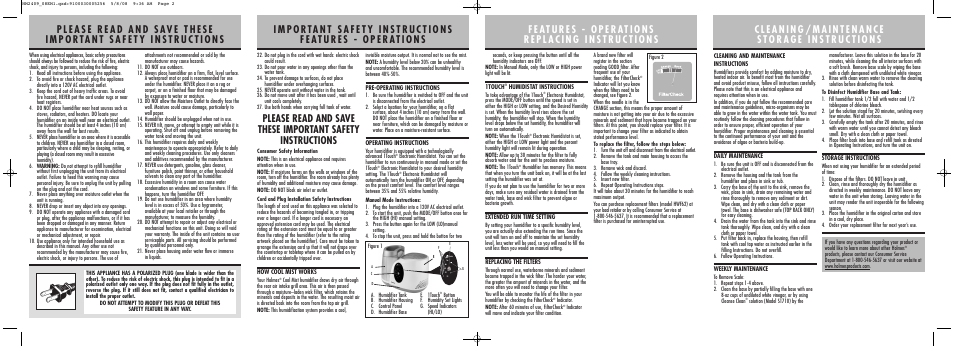 Holmes HM2409 User Manual | Page 2 / 2
