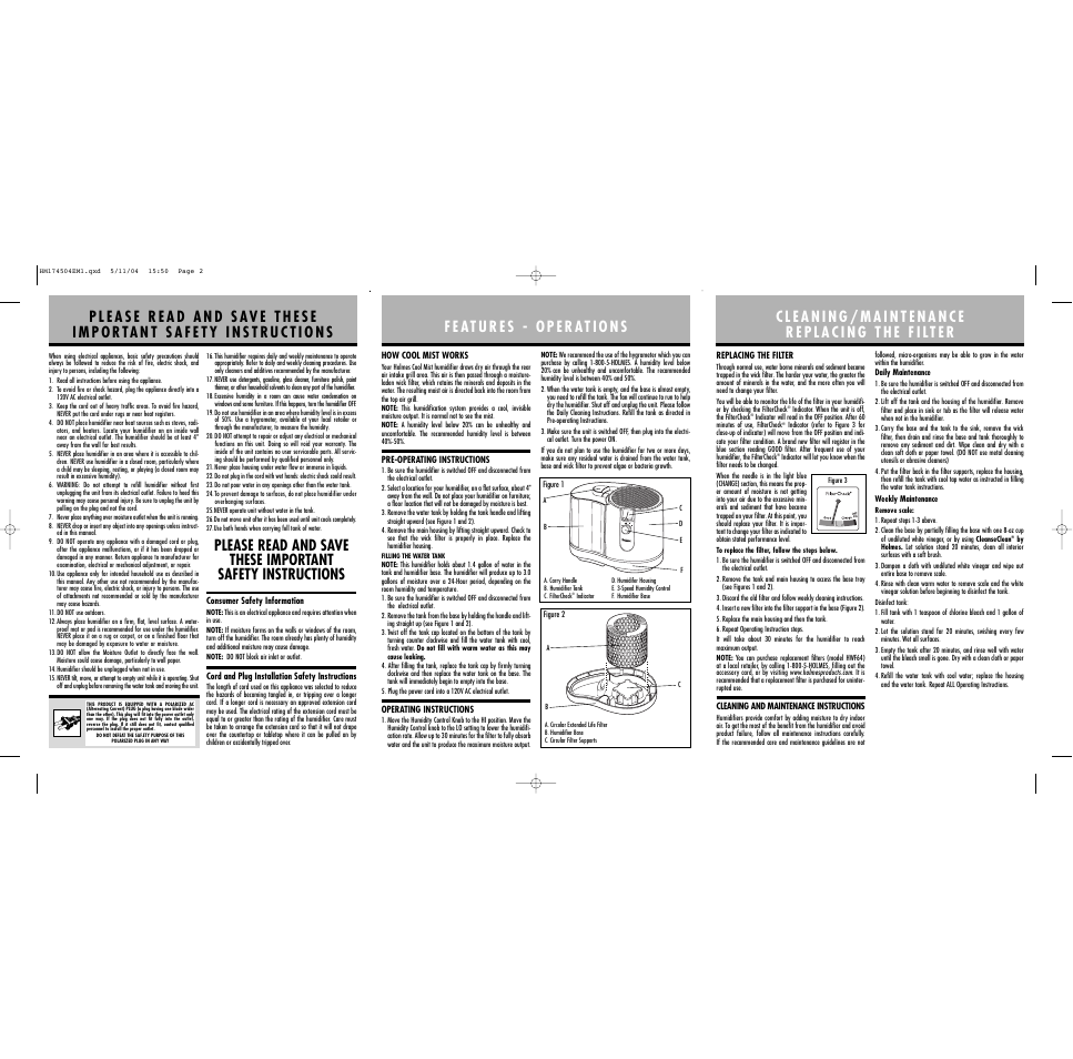Holmes X Carbon HM1745 User Manual | Page 2 / 2
