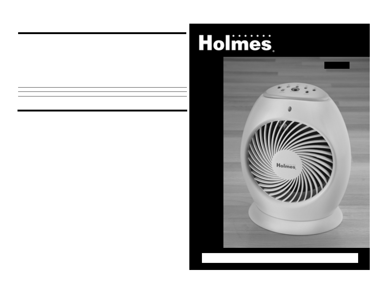 Power heater, Owner ’s guide, Please read and save these important instructions | 1 touch | Holmes HFH416 User Manual | Page 4 / 4