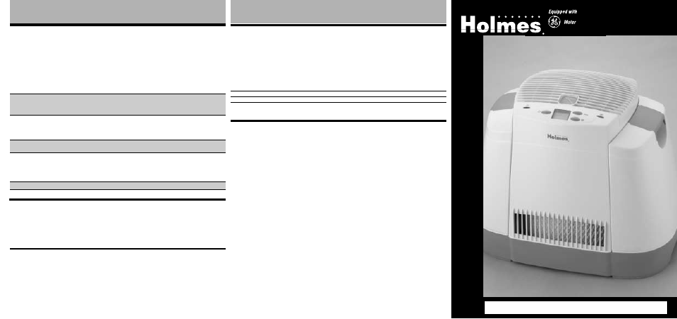 Holmes HM3650 User Manual | 6 pages