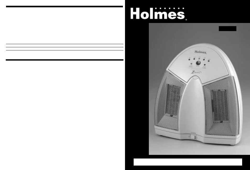 Twin oscillating heater, Owner ’s guide, Please read and save these important instructions | 1 touch | Holmes HCH41261 User Manual | Page 4 / 4