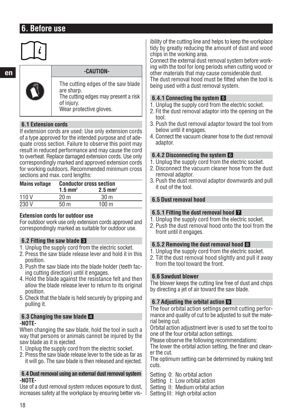 Before use | Hilti WSJ 750 User Manual | Page 11 / 17
