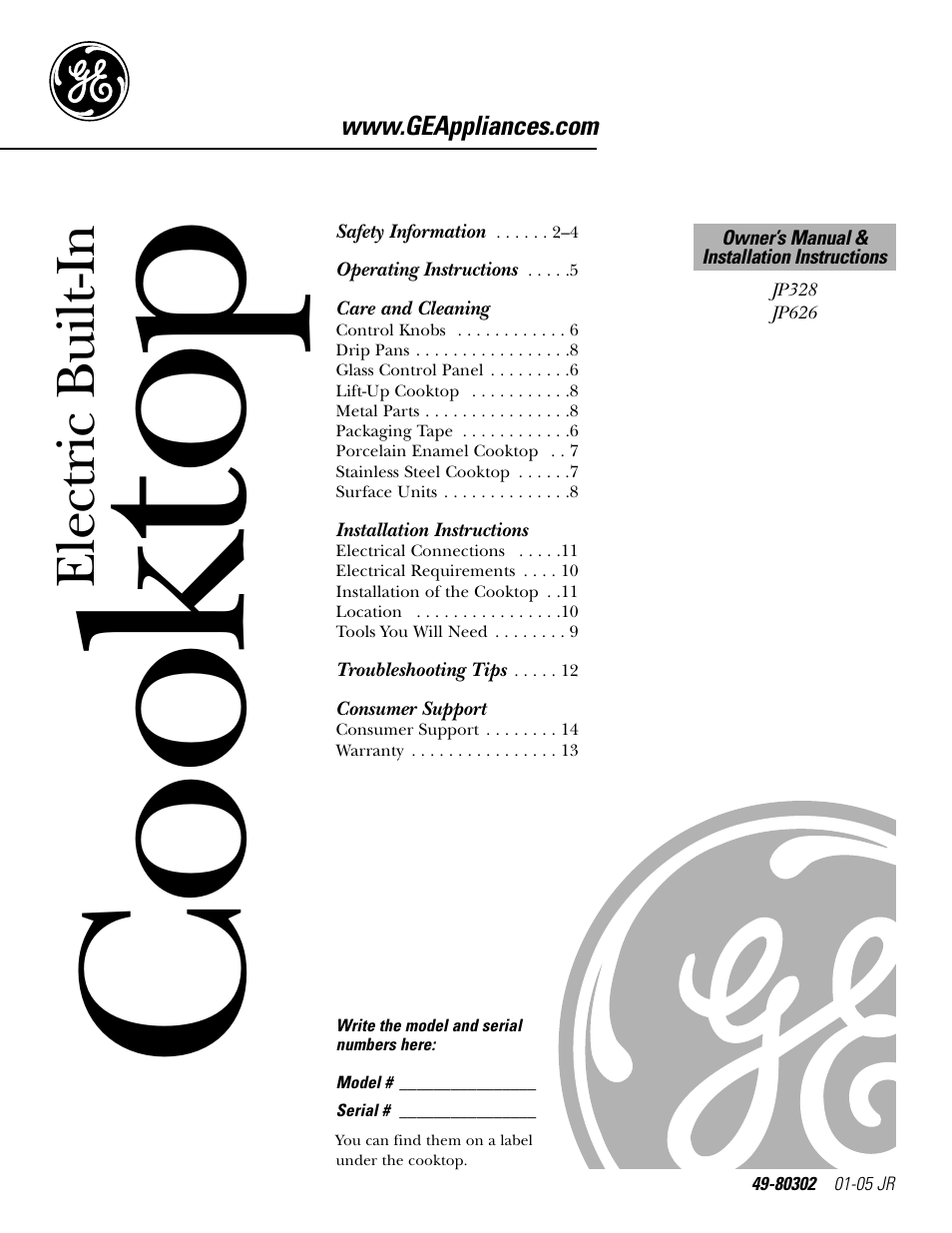 Hilti Electric Built-In Cooktop JP328 User Manual | 28 pages