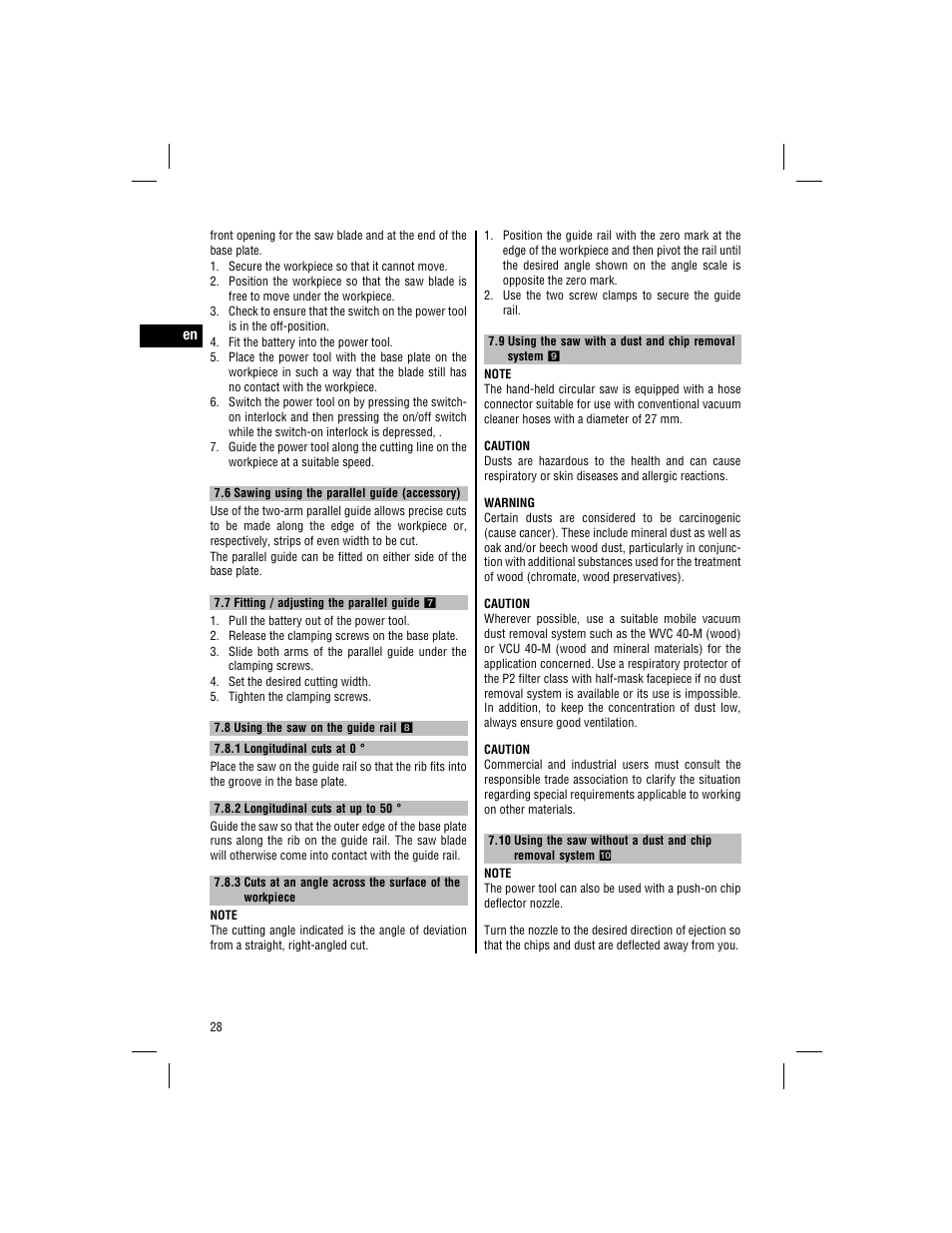 Hilti WSC 70-A36 User Manual | Page 17 / 22