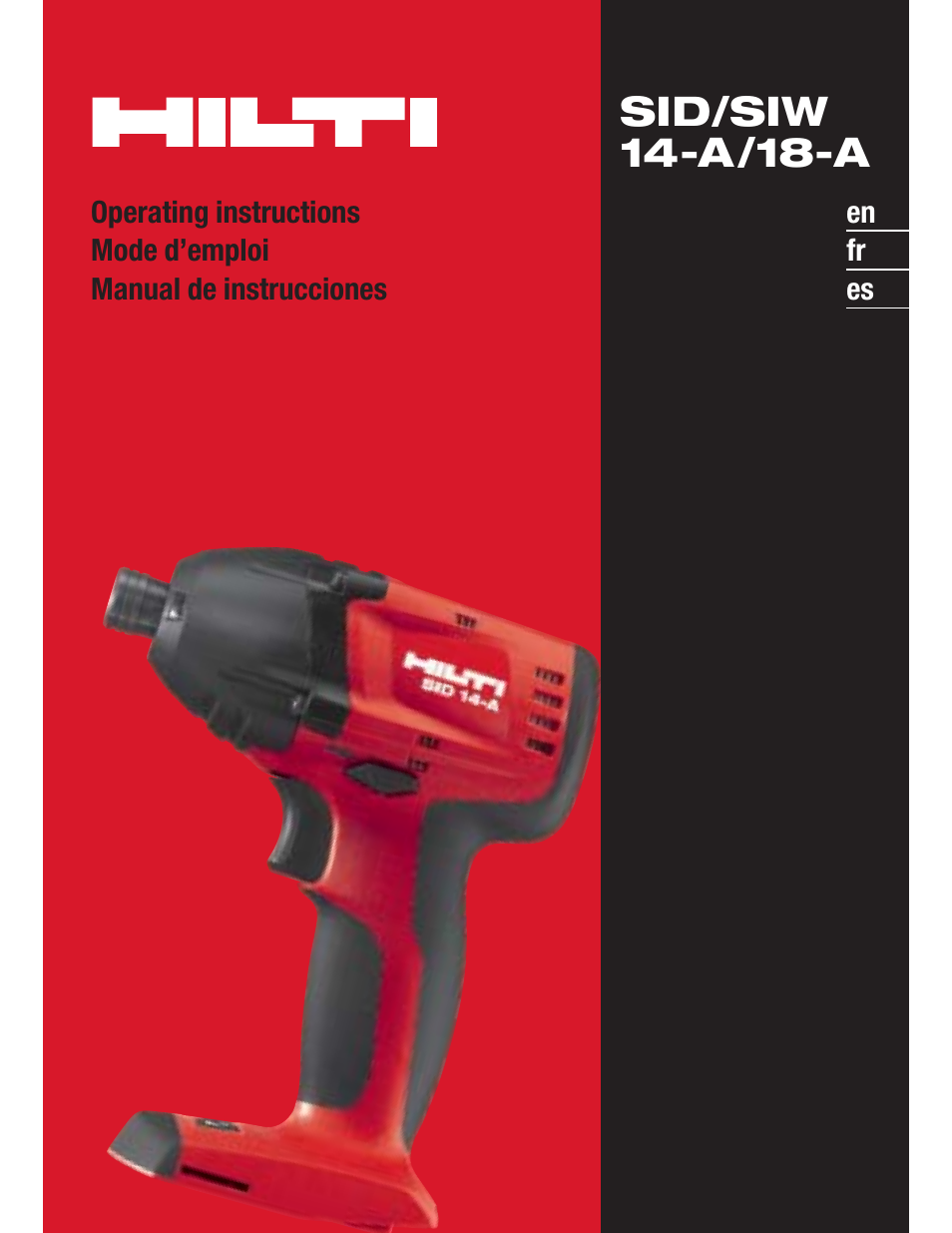 Hilti SID/SIW 14-A/18-A User Manual | 21 pages